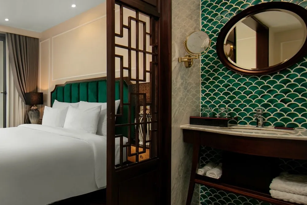 Luxury Hotel Room in Hanoi with City Skyline View