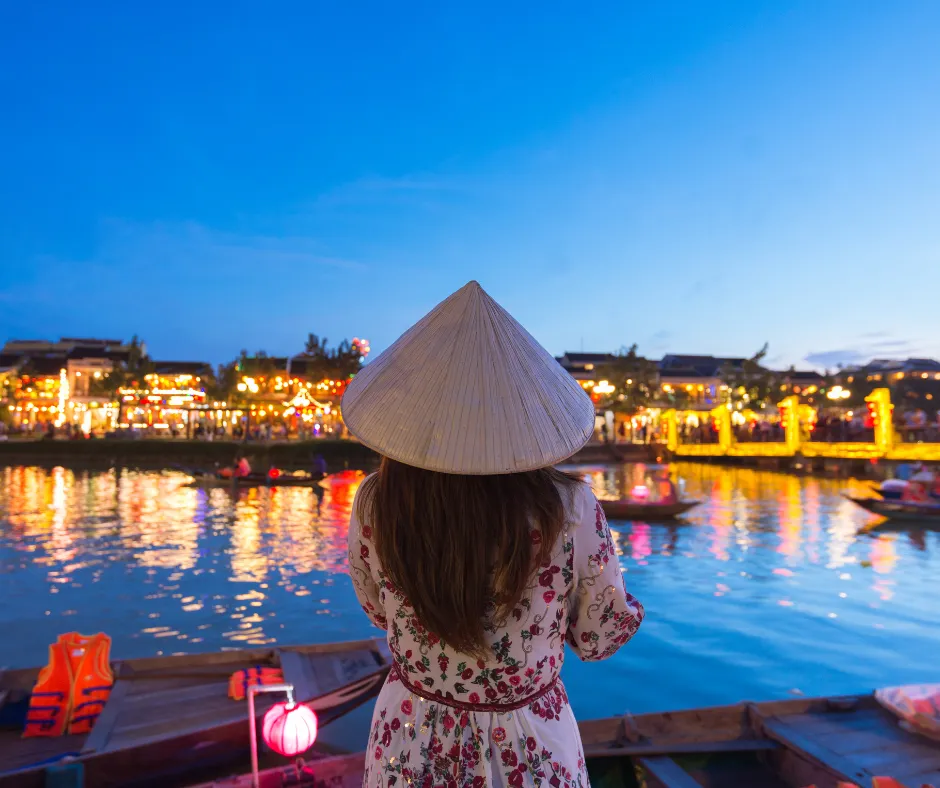 Happy tourist in Vietnam