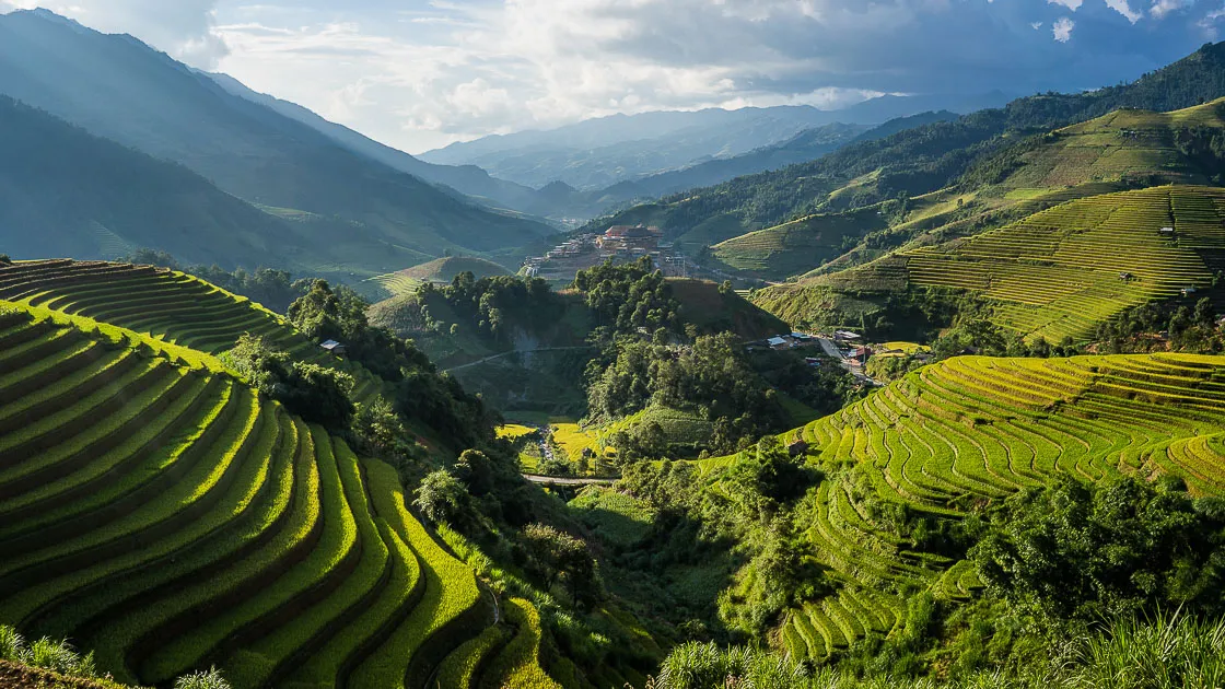 Sapa homestay with rice terraces view