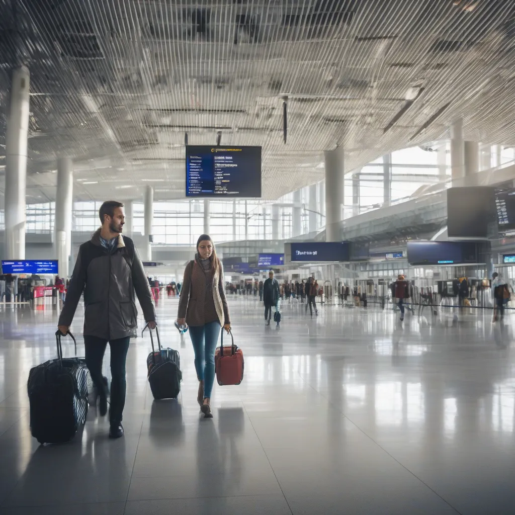 Passengers in the Transit Area of a Vietnamese Airport