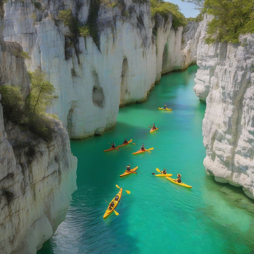 Kayaking in Halong Bay