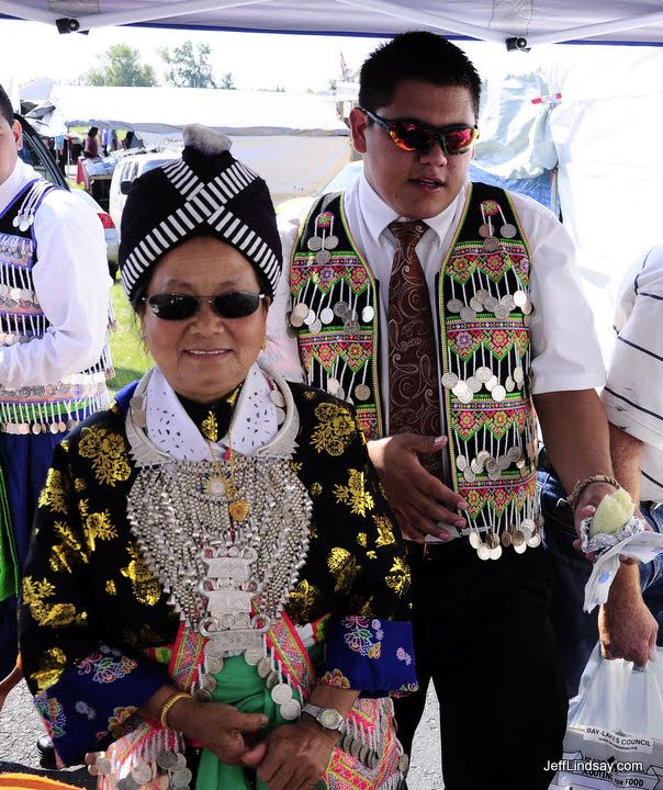 Hmong Woman in Traditional Attire